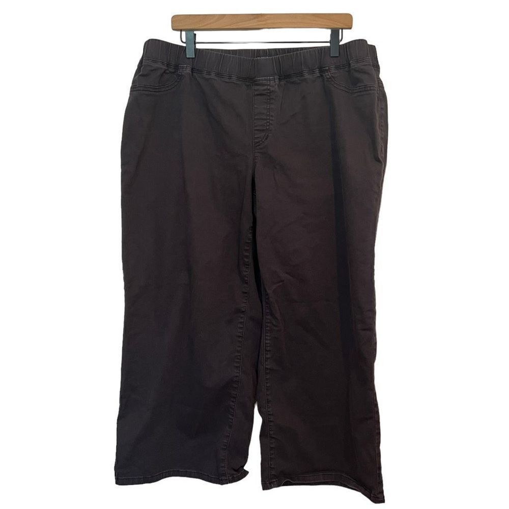 Eileen Fisher Woman Pull On Cropped Wide Leg Pants Size 1X